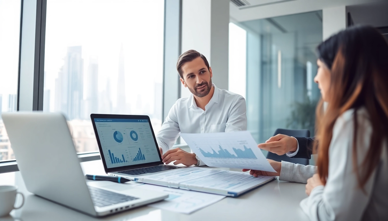 VAT Services in UAE consultation with business professionals in a modern office.