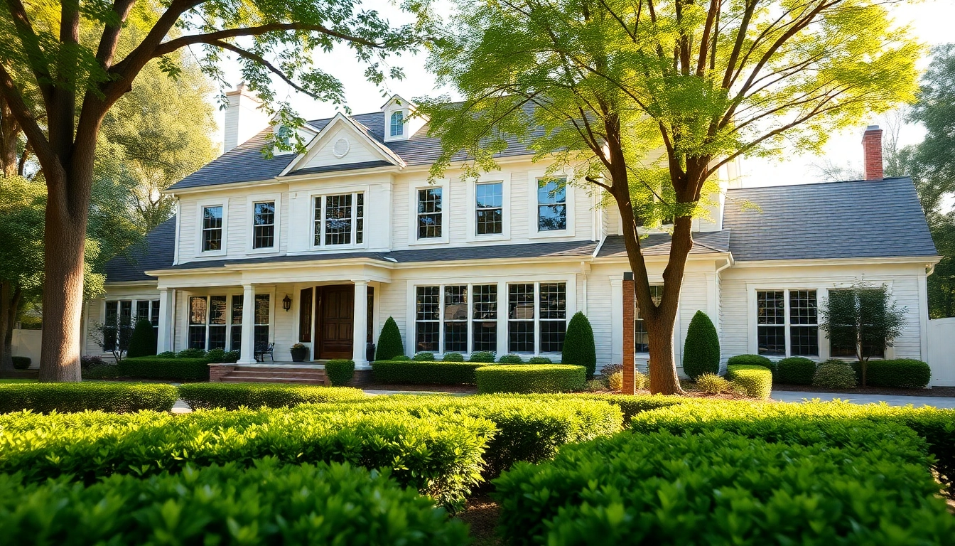 Milton Colonial Addition Renovation showcasing elegant landscaping and classic architecture.
