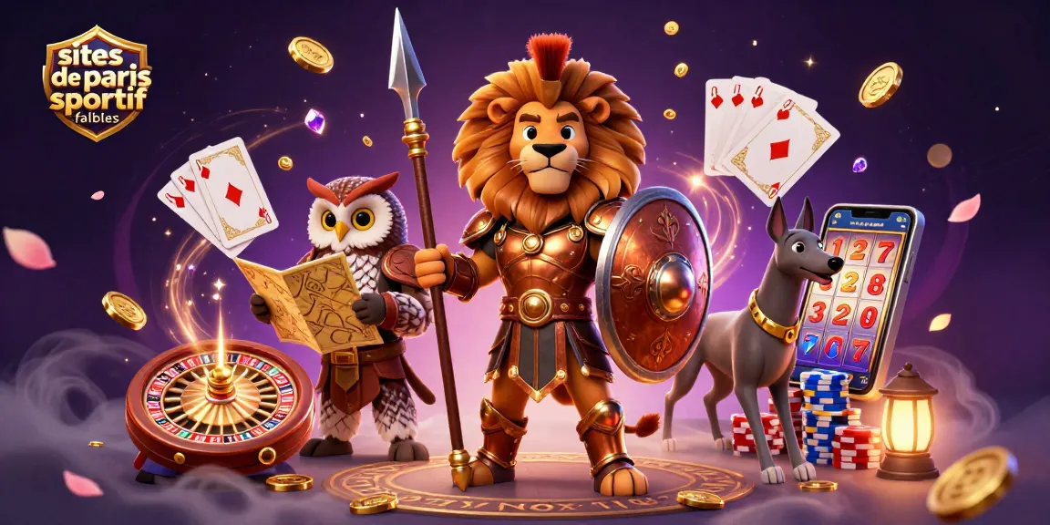 Explorez les sites de paris sportif fiables avec une illustration captivante du lion spartiate.