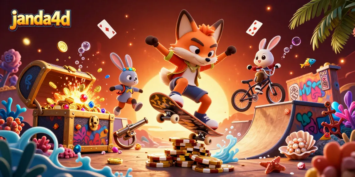 JANDA4D menyajikan pengalaman bermain slot online yang menakjubkan dengan karakter kartun dan elemen kasino yang menarik.