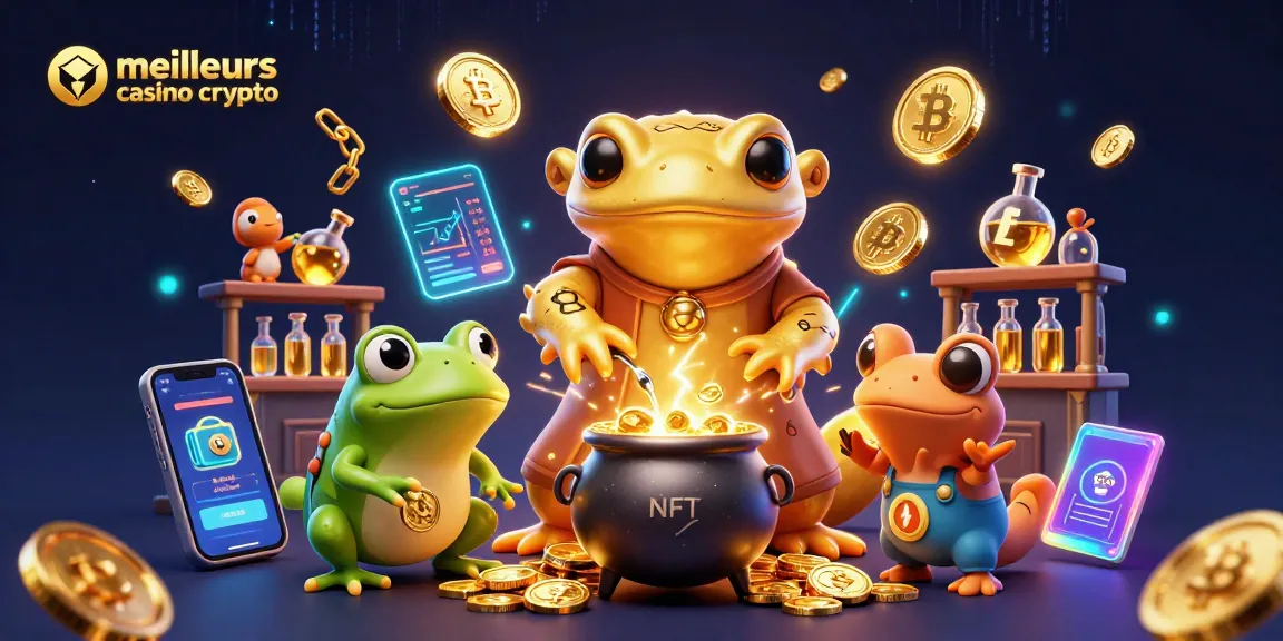 Découvrez les meilleurs casinos crypto avec cette illustration 3D animée captivante.