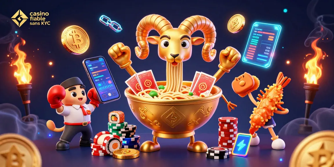 Jouez au casino fiable sans KYC avec un bol géant de ramen et des personnages animés captivants.